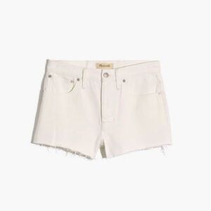 Madewell Relaxed Denim Shorts in Tile White